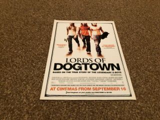 (bebk34) Advert/poster 11x8 " Lords Of Dogtown Cinema Movie