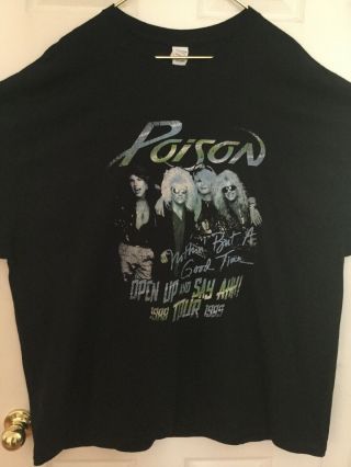 Poison Vintage T’shirt Men’s 3xl Open Up And Say Ahh 1988 - 1989 Tour Shirt