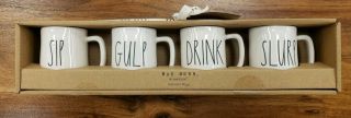 Rae Dunn By Magenta Ceramic Espresso Mini Mug Gift Set Of 4 Farmhouse