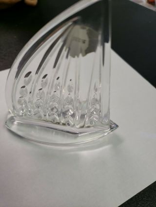 Waterford Crystal Glass Sailboat Paperweight Has Waterford Tag And Brand On Base