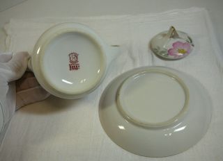 Noritake Azalea Syrup Pitcher with Underplate Vintage Porcelain 7