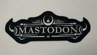 Mastodon Embroidered Back Patch Usa Seller Fast Delivery B/w