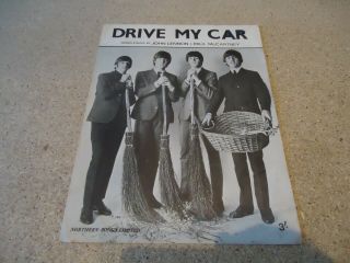 The Beatles Early Sheet Music Drive My Car J Lennon P Mccartney 1965 England