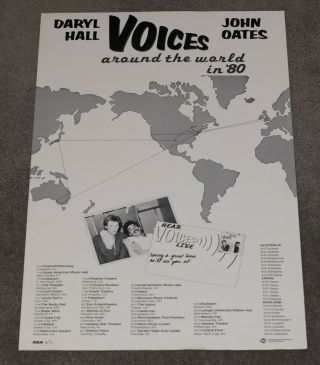 Daryl Hall & John Oates - Concert Tour Poster - Voices Around The World In 
