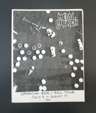 Metal Church Operation Rock & Roll Tour 1991 Band & Crew Itinerary Book