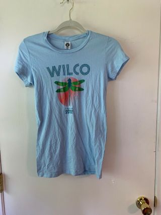 Wilco 2012 Summer Tour Dragonfly Band Tee Shirt Women’s Size Medium Baby Blue