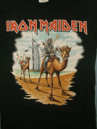 2007 Iron Maiden Tour T - Shirt Dubai Asis Black Sm Metal Rock Band Matter Life