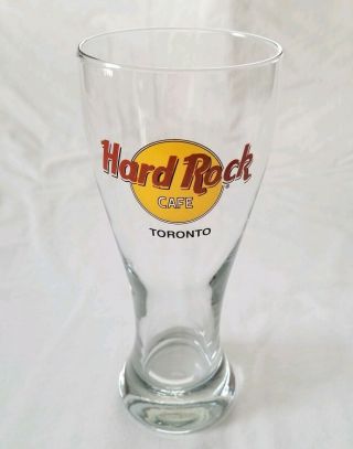 Hard Rock Cafe Toronto Pilsner Beer Glass 20 Ounces Collectable Souvenir Closed