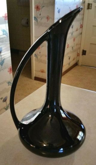 Anna Van (briggle) Pottery Black Ewer/vase