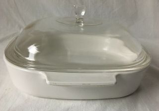 Vintage Corning Ware Wildflower Casserole Dish A - 10 - B 2.  5 Liter Domed Glass Lid 3
