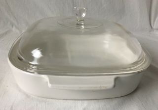 Vintage Corning Ware Wildflower Casserole Dish A - 10 - B 2.  5 Liter Domed Glass Lid 5