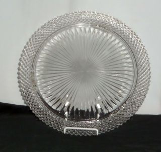 Anchor Hocking Miss America Crystal 12 " Footed Cake Plate