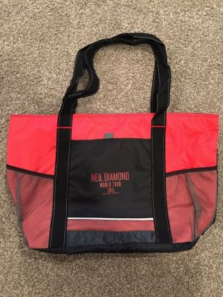 Neil Diamond 2015 World Tour Insulated Zippered Cooler Tote Bag Nwot