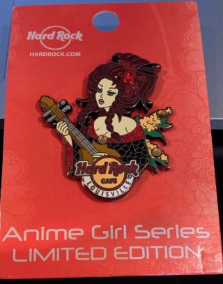 Hard Rock Cafe Louisville Anime Girl Series Pin Jewels Flowers