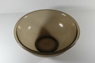 Vintage Pyrex Large Mixing Bowl 326 4 Quart Amber Brown Glass Corning