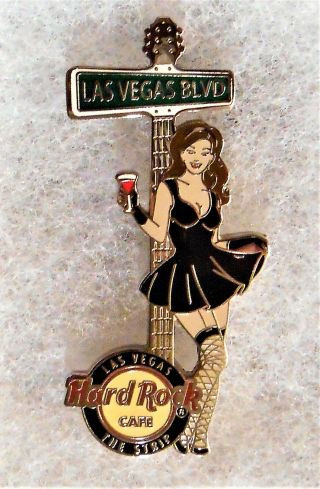 Hard Rock Cafe Las Vegas Sexy Girl Leaning Las Vegas Boulevard Post Pin 49133