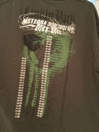 Linkin Park Meteora World Tour 2003 2004 T - Shirt Large 3