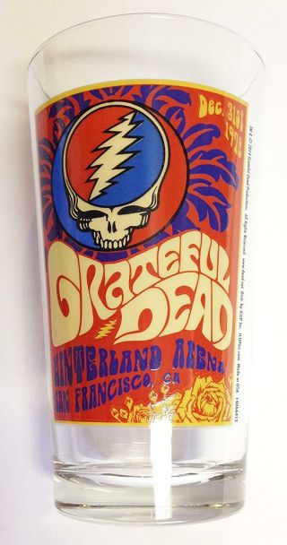 Grateful Dead " Winterland Arena San Francisco 1978 " Pint Glass |great Ships Fast