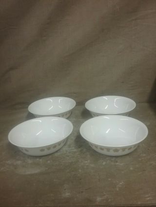 Vintage Set Of 4 Corelle Butterfly Gold Cereal Bowl