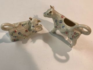 Lenox 2003 " The French Country Cow ".  Sugar And Creamer Set