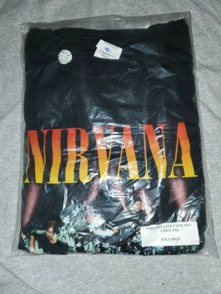 Nirvana Live Concert Ex Large Anvil Concert Tshirt