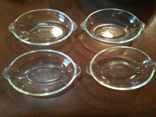 4 Vintage Pyrex By Corning Clear Glass Oval Bowl 1 Cup 328 Usa Made Bowls S45