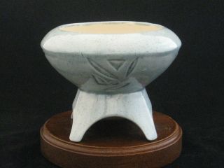 Roselane Pottery Pasadena California Footed Vintage Bowl Signed SK 2
