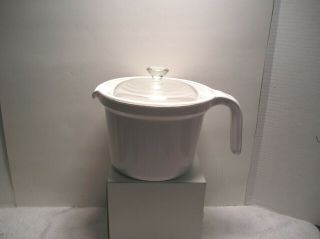 Corning Ware White 1.  5l Mixing Batter Bowl With Pour Spout And Lid