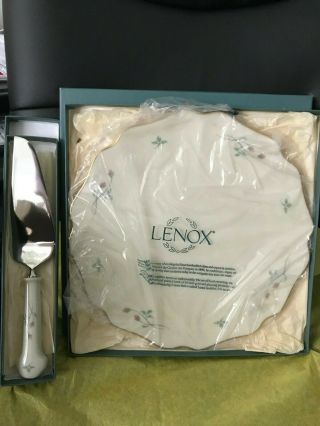 Lenox Rose Manor Cake Plate And Cake Knife Set -