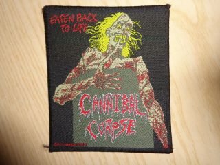Patch Cannibal Corpse " Eaten Back To Life " Vintage 1992