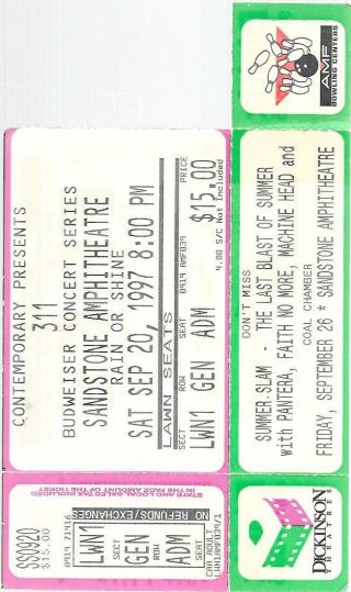 September 20 1997 - Summer Slam Concert - Kansas City Ks - Pantera Faith No More