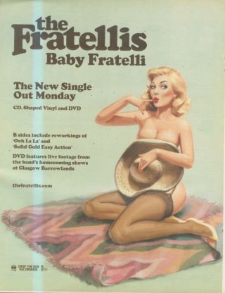 (nmem4) Advert/poster 11x9 " The Fratellis - Baby Fratelli - Single