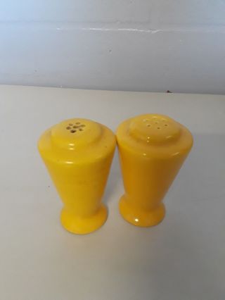 Vintage Fiesta Salt And Pepper Shaker Pair Yellow