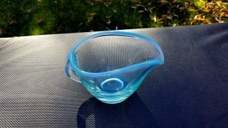 Fostoria Elegant Glass Opalescent Blue Seascape Creamer 3 