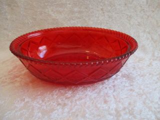 Vintage Westmoreland Ruby Red Glass Chicken/hen Nesting Basket Bottom Only