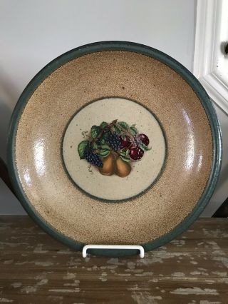Monroe Salt Stoneware Pottery Maine Pasta Bowl Fruit Pears Grapes