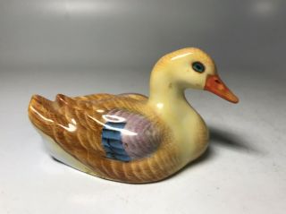 Vintage Herend Hungary Hand Painted Porcelain Mallard Duck Figurine Bird