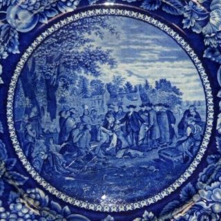 Antique Rowland & Marsellus Staffordshire Plate - William Penn 