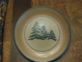 Monroe Salt Main Pottery Pine Tree Plate Use As Display Only