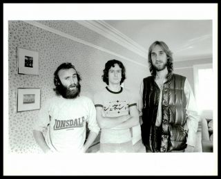 1970s Genesis Group Photo W/ Phil Collins Vintage Photo Rock Band Gp
