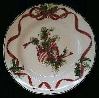 Charter Club Winter Garland Accent Salad Luncheon Plate (s) 9 " Christmas Present