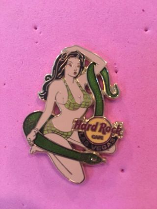 Hard Rock Cafe Pin: Las Vegas Sexy Bikini Girl With Snake.