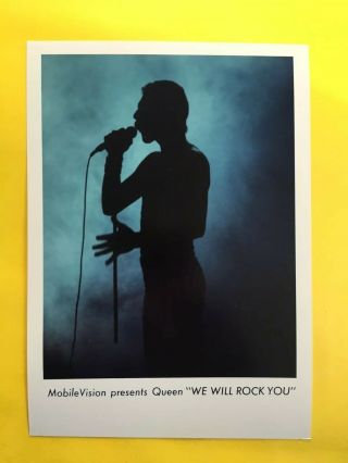 Queen Press Photo 5x7,  Freddie Mercury,  We “will Rock You”.  2nd Photo Full Band.