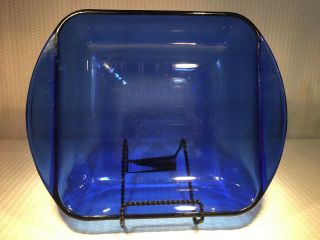 1 Anchor Hocking Cobalt Blue Casserole Ovenware Dish 2 Qt 8 " X8 " Pristine