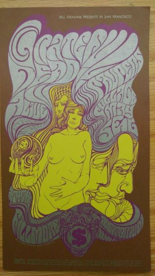 Grateful Dead Postcard Bg - 62 Fillmore West May 1967