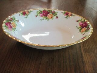 Royal Albert Old Country Roses Large 9 1/2 " Oval Serving Bowl 1962