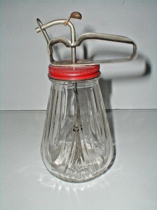 Federal Tool Co.  Depression Glass Household Mist Sprayer W Red Metal Lid