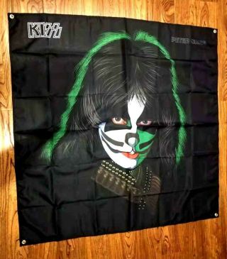 Peter Criss Solo Album Flag Textile Cloth Poster 4 Ft X 4 Ft Kiss Tapestry