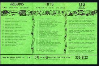 13q Wktq Pittsburgh Vintage November 16 1974 Music Survey Bad Company 1