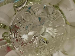 Joe St.  Clair Glass Art 5 Color TRUMPET Flower Bubble Paperweight 5